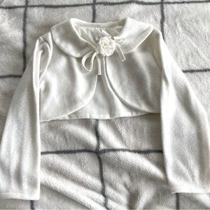 Ivory long sleeve cardigan size 11-12.
